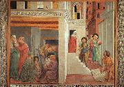 The Birth of St.Francis and Homage of the Simple Man Benozzo Gozzoli